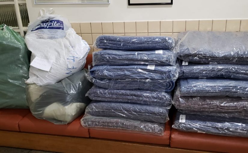 Distribuição de cobertores